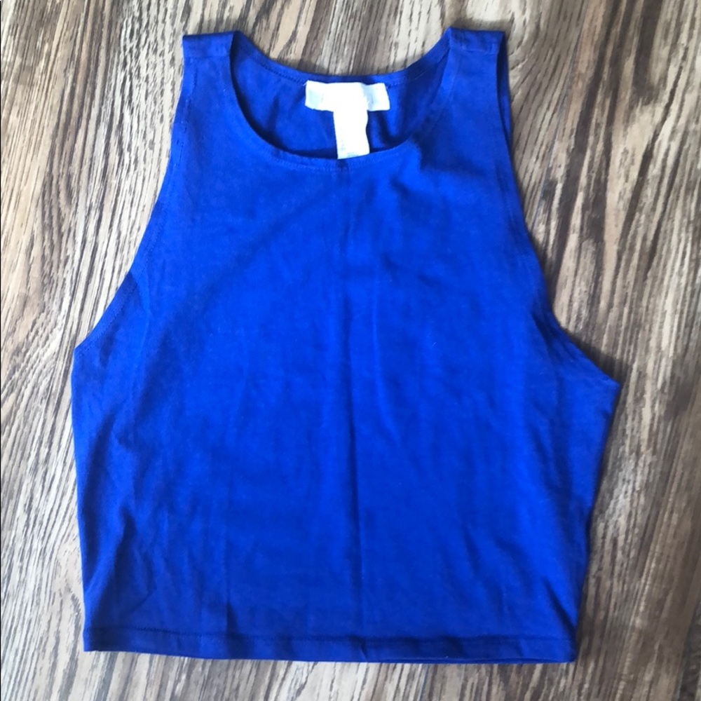 Cobalt blue cropped tank